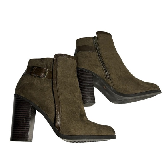 Shoe Dazzle Suede Heeled Booties Womans 8 - Picture 6 of 13